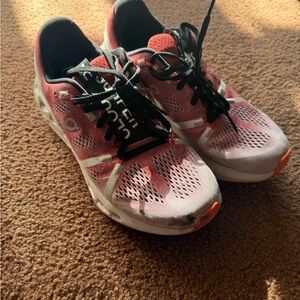 On Running Women's Coral and Black Athletic Shoes